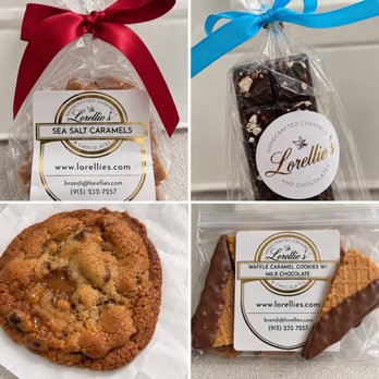 Lorellie's - Sea Salt Caramels, Dark Chocolate Almond Bar, Caramel Chocolate Chip Cookie, Waffle Caramel Cookies with Milk Chocolate. - Candy Stores Near Me - Overland Park, Kansas Lorellie's - Sea Salt Caramels, Dark Chocolate Almond Bar, Caramel Chocolate Chip Cookie, Waffle Caramel Cookies with Milk Chocolate. - Candy Stores Near Me - Overland Park, Kansas