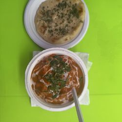 Ginger And Turmeric Indian Kitchen - Butter chicken and garlic naan