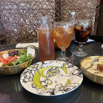 Cedars Cafe - Yum! Greek salad, baba, and cheese rolls! - Middle Eastern Near Me - Melbourne, Florida