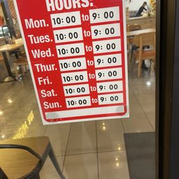 Business hours Business hours