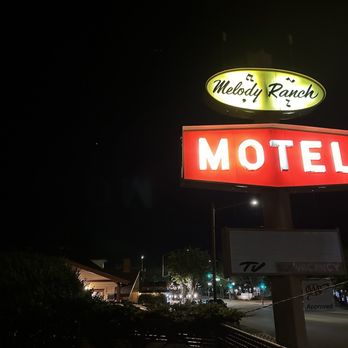 Melody Ranch Motel - Sign - Hotels Near Me - Paso Robles, California