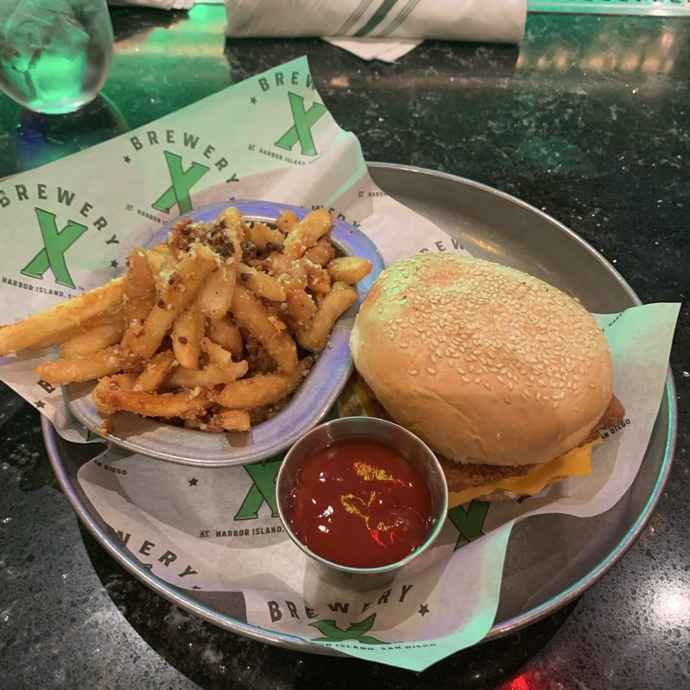 Brewery X - Fish sandwich and dirty fries - Breweries Near Me - San Diego, California Brewery X - Fish sandwich and dirty fries - Breweries Near Me - San Diego, California