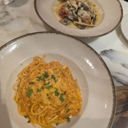 Crab pasta and chicken truffle Alfredo pasta Crab pasta and chicken truffle Alfredo pasta