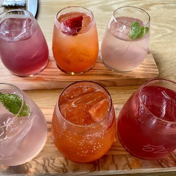 Seasons 52 - Ordered two sets of the Rose cocktail flight - New American Near Me - Troy, Michigan Seasons 52 - Ordered two sets of the Rose cocktail flight - New American Near Me - Troy, Michigan
