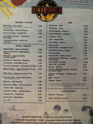 Menu photo 5 Simon Parrilla Bar & Grill Orlando, FL Menu photo 5 Simon Parrilla Bar & Grill Orlando, FL