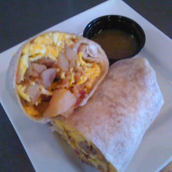 The Lost Bean - The breakfast burrito comes with a great salsa verde - Coffee & Tea Near Me - Tustin, California