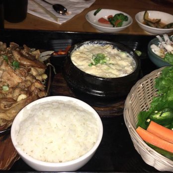 Hancook - Hancook Hansang w/ pork belly & non spicy tofu soup - Korean Near Me - Oakland, California