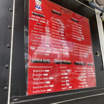 Bros Teriyaki - a menu on the side of a truck - Japanese Near Me - Seattle, Washington