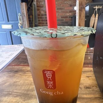 Gong Cha - Peach green boba tea - Bubble Tea Near Me - Washington, DC, District of Columbia