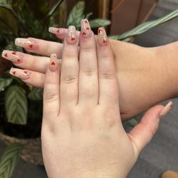 Luminous Nails - Happy Valentine's Day nails!