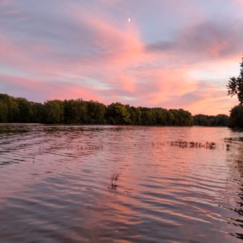 Riverwood Log Cabins - Sunset on the river. - Vacation Rentals Near Me - Waterville, Ohio