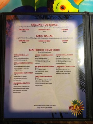 Menu photo 4 Melaque Mexican Restaurant Helena, MT