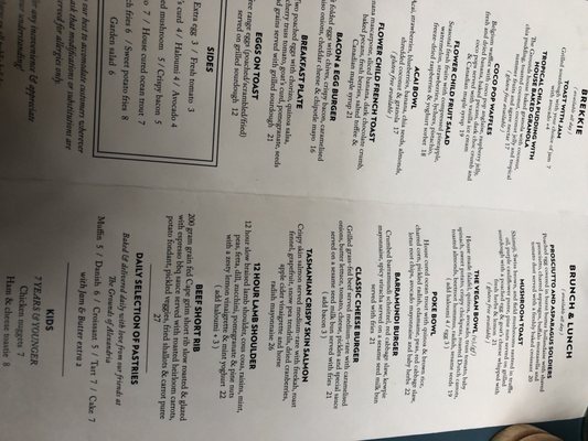Menu photo 1 Flower Child Cafe Chatswood, NSW