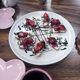 Strawberry bruschetta