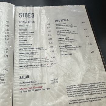 Marufuku Ramen - Menu - Ramen Near Me - Irvine, California