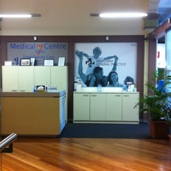 Broadway General Practice - The front desk with the waiting room on the right.