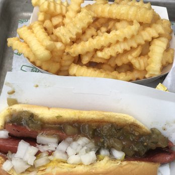 Shake Shack Buckhead - Flat-top dog with relish, mustard and onions. - Burgers Near Me - Atlanta, Georgia Shake Shack Buckhead - Flat-top dog with relish, mustard and onions. - Burgers Near Me - Atlanta, Georgia