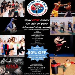 American TKA Martial Arts - Adult Classes Special. Full use of Fitness Center FREE for all Adult Students.
