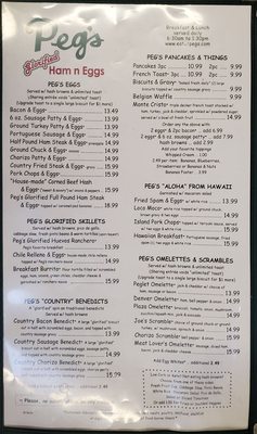 Menu photo 6 Peg's Glorified Ham & Eggs Reno, NV Menu photo 6 Peg's Glorified Ham & Eggs Reno, NV