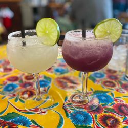 Redbud Cafe - Regular margarita and lavender margarita