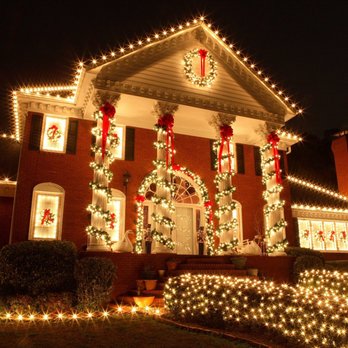 Great Estates Landscaping - a house decorated for christmas - Landscaping Near Me - Covington, Georgia