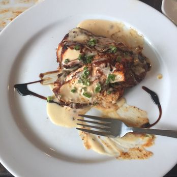 Gabe's Downtown - Chicken Victoria (blackened chicken served on top of shrimp risotto cakes)! Yum! - Cajun/Creole Near Me - Douglasville, Georgia