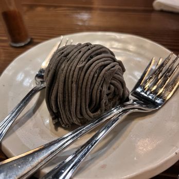 Yoshiya Kitchen - Black Sesame Mont Blanc Cake - Ramen Near Me - Las Vegas, Nevada Yoshiya Kitchen - Black Sesame Mont Blanc Cake - Ramen Near Me - Las Vegas, Nevada