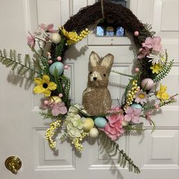 Easter wreath from Ollie's. Easter wreath from Ollie's.