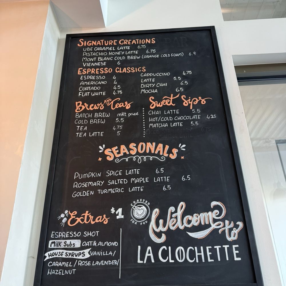 La Clochette - Drink menu - Bakeries Near Me - San Diego, California