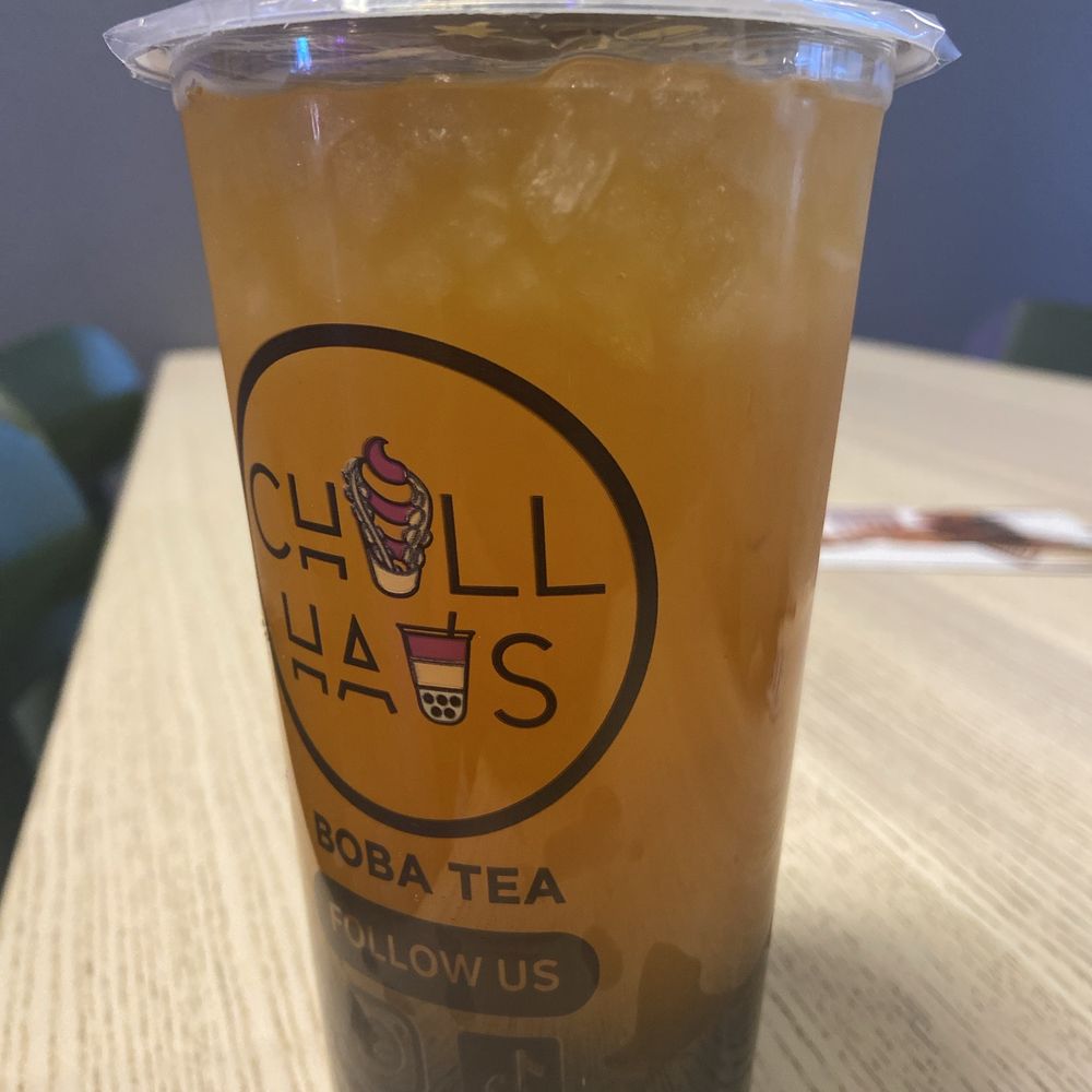 Chill Haus - Mango peach tea - Ice Cream & Frozen Yogurt Near Me - Las Vegas, Nevada Chill Haus - Mango peach tea - Ice Cream & Frozen Yogurt Near Me - Las Vegas, Nevada