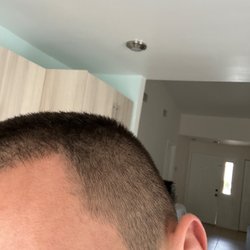 Miami Clippers - Left side of face taper pushed back. You can see the new growth and it's not even a straight line.
