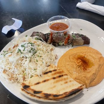 Olive Pit Grill - Over cooked tiny tough steak kabob - Mediterranean Near Me - Huntington Beach, California Olive Pit Grill - Over cooked tiny tough steak kabob - Mediterranean Near Me - Huntington Beach, California