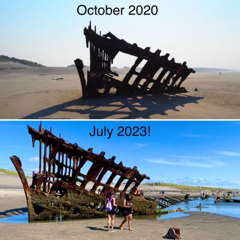 Peter Iredale Ship Wreck - It's amazing how much the sand changes! You can see so much more of the ruins now! - Parks Near Me - Warrenton, Oregon Peter Iredale Ship Wreck - It's amazing how much the sand changes! You can see so much more of the ruins now! - Parks Near Me - Warrenton, Oregon
