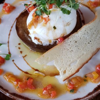 Battello - This is the burrata and eggplant  appetizer. - Italian Near Me - Jersey City, New Jersey