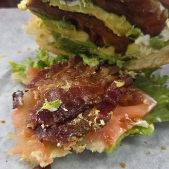 Cloud Cafe - Inside my BLTA lol forgot to a before until I ate half of it - Coffee & Tea Near Me - Lake Forest, California