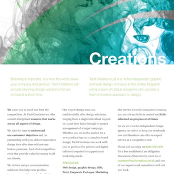 Tacit Creations - www.tacitcreations.co.uk - Web Design Near Me - Caterham, SRY