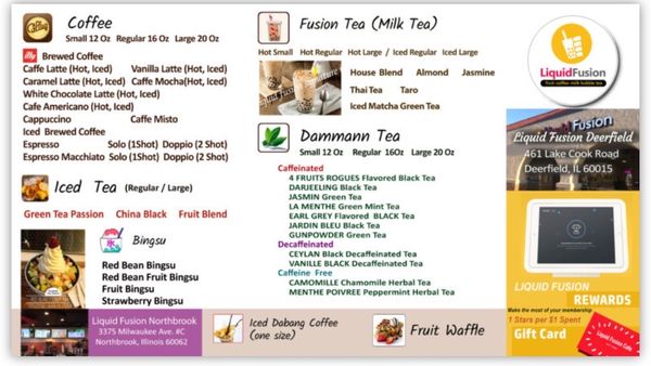 Menu photo 6 Liquid Fusion Lincolnshire, IL