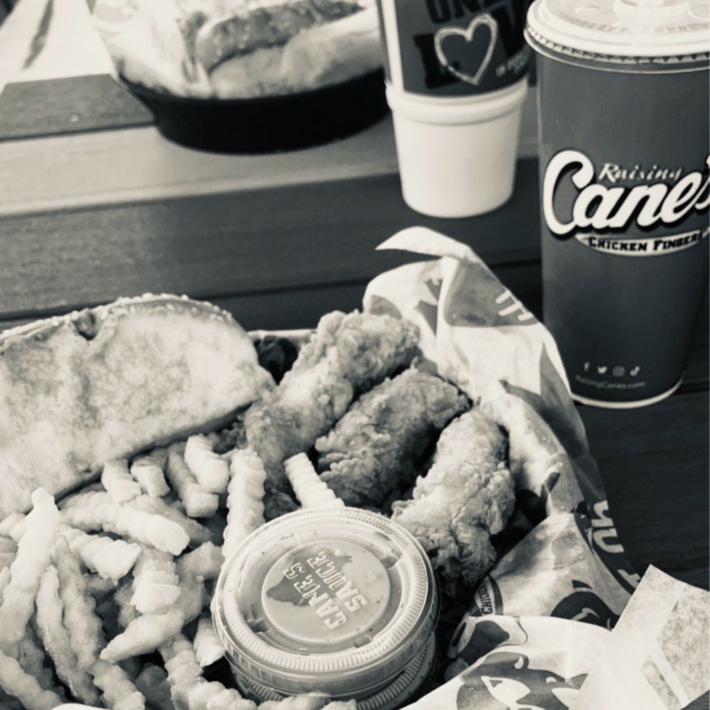 Raising Cane's Chicken Fingers - Box combination and lemons flavored beverage - Fast Food Near Me - Greendale, Wisconsin Raising Cane's Chicken Fingers - Box combination and lemons flavored beverage - Fast Food Near Me - Greendale, Wisconsin