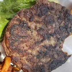 Sequoia Cider Mill Restaurant - Hamburger patty is very dry.