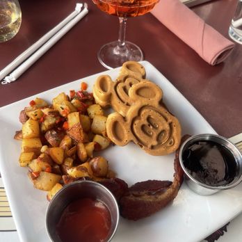 Carnation Cafe - Kids Mickey-shaped Waffle - American Near Me - Anaheim, California
