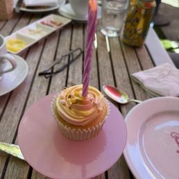 My birthday cupcake served by Chris My birthday cupcake served by Chris