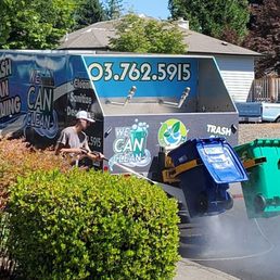 Having my garbage bins cleaned by Clean Services Northwest