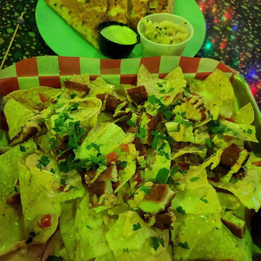 Fuzzy Cactus - Carnitas quesadilla and fried chicken nachos - Bars Near Me - Richmond, Virginia Fuzzy Cactus - Carnitas quesadilla and fried chicken nachos - Bars Near Me - Richmond, Virginia