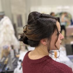 Jessabella Salon and Spa - Wedding hair done live at the RI bridal show and wedding expo