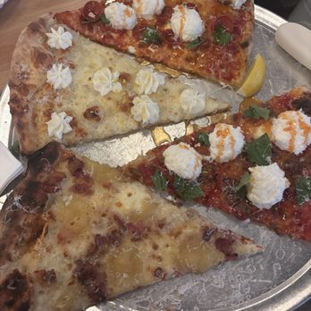Gimani - Pizza flight - pep, lemon, special (sausage/bell pepper), pineapple/prosciutto. - Pizza Near Me - Albuquerque, New Mexico