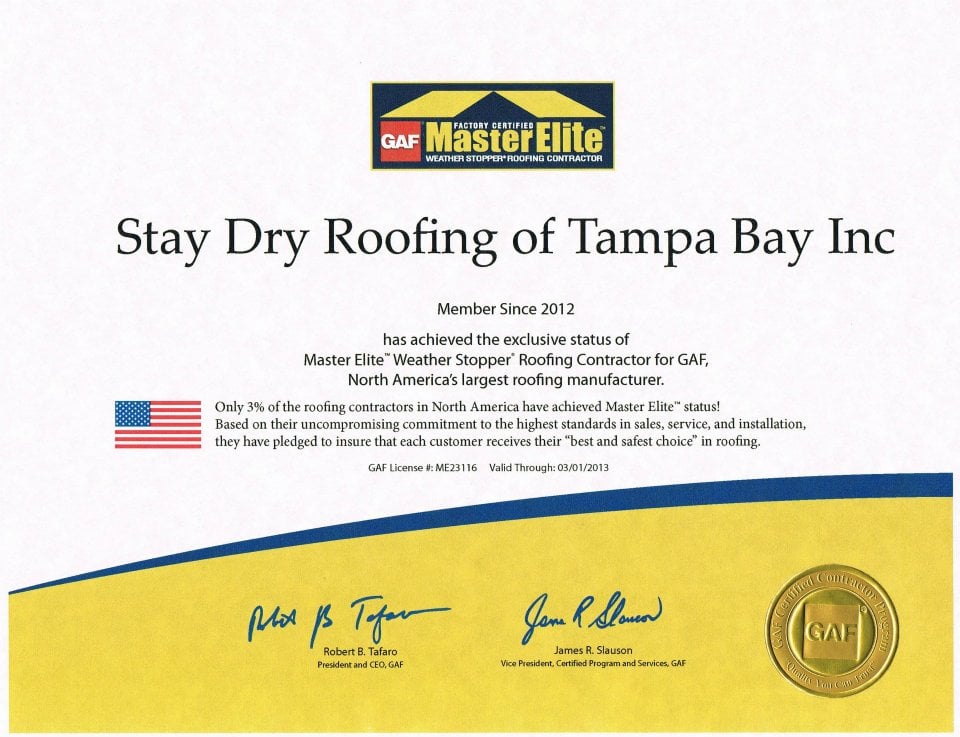 Slide of Stay Dry Roofing