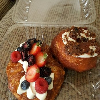 Prep & Pastry - Pastries to go! Berry croissant on left and candied bacon frosted donut on right. - Breakfast & Brunch Near Me - Tucson, Arizona Prep & Pastry - Pastries to go! Berry croissant on left and candied bacon frosted donut on right. - Breakfast & Brunch Near Me - Tucson, Arizona