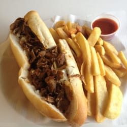 Little Italy Pizza - Cheese steak platter $7.99 not bad good value.