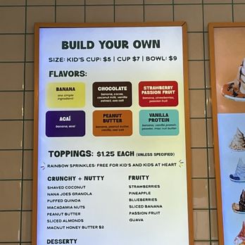 Banan - Menu for BYO - Ice Cream & Frozen Yogurt Near Me - San Francisco, California