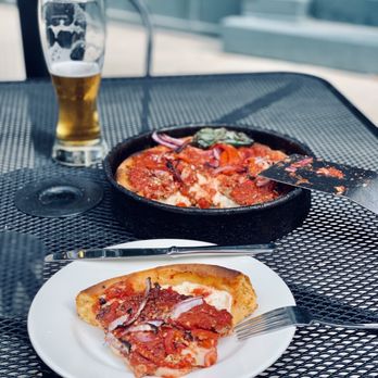 Gino's East - South Loop - Chicago Fire Deep Dish Pizza & Pineapple Imposter - Pizza Near Me - Chicago, Illinois